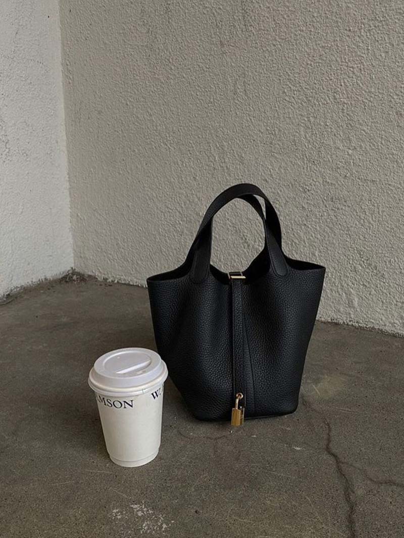 Chique Dames Leren Bucket Bag