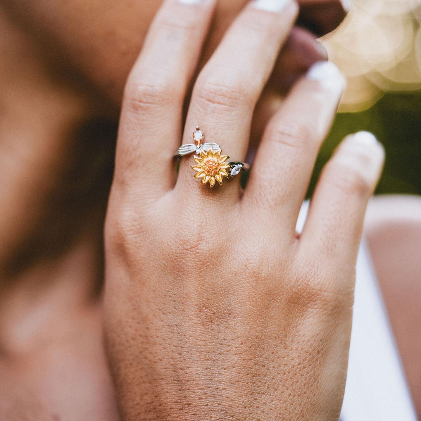 SilverSunflower Charm | Zilvere Ring