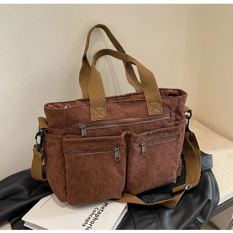 Stijlvolle Corduroy Draagtas