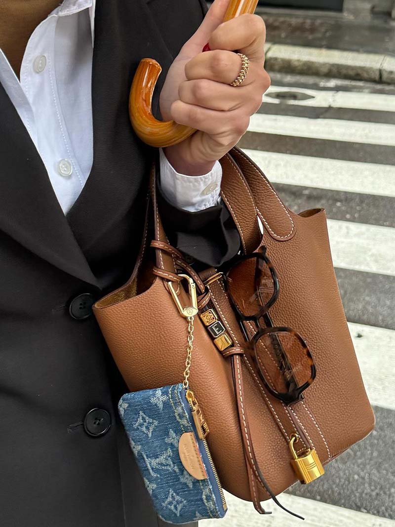 Chique Dames Leren Bucket Bag