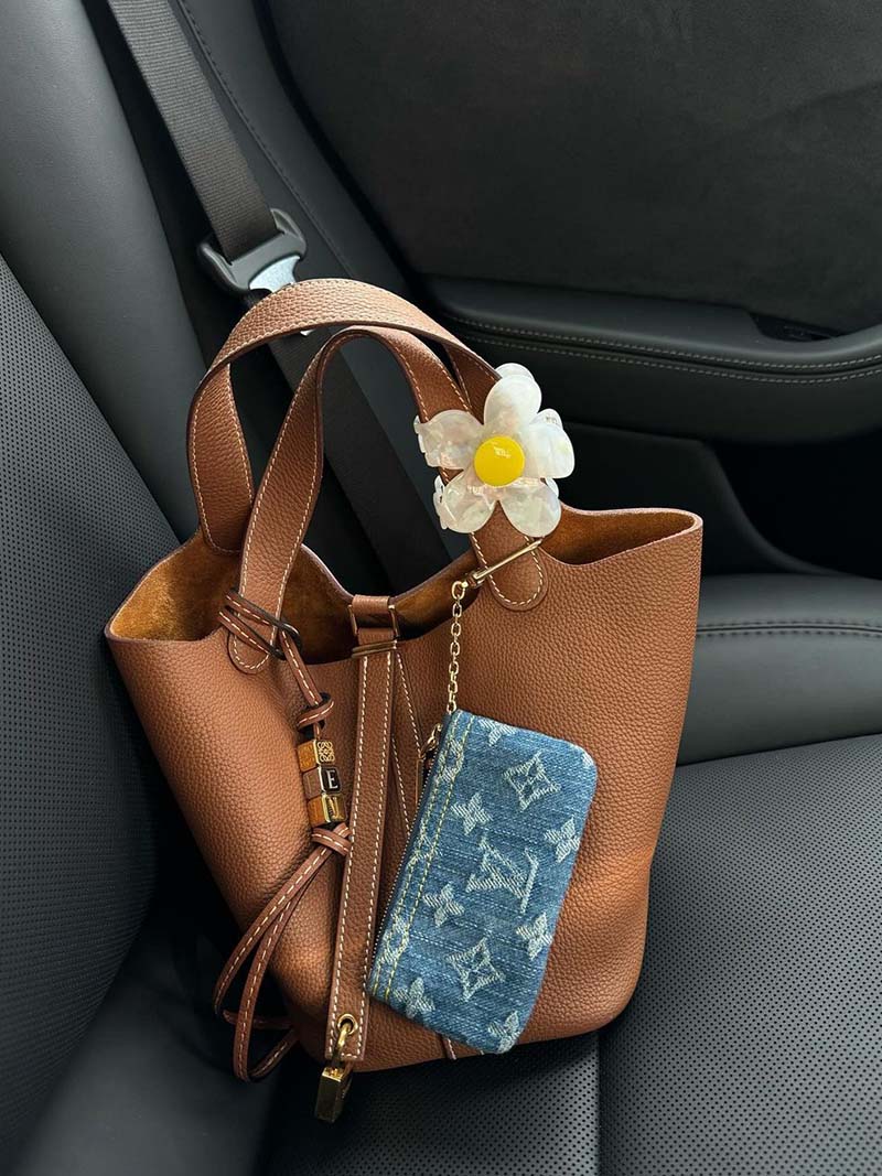 Chique Dames Leren Bucket Bag