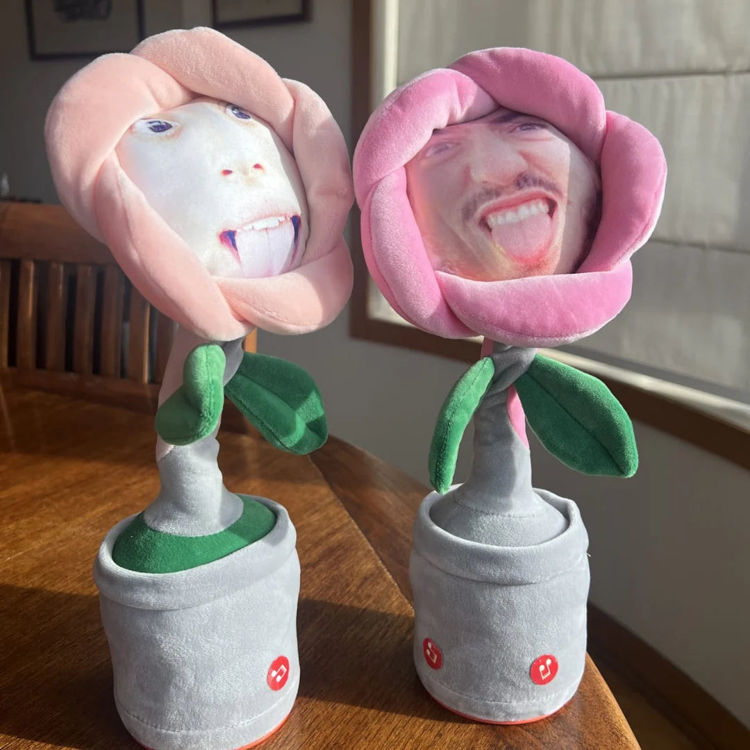 Dansende Bloemenknuffel Met Jouw Gezicht