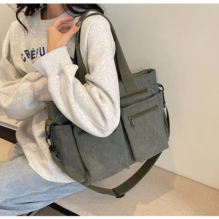 Stijlvolle Corduroy Draagtas