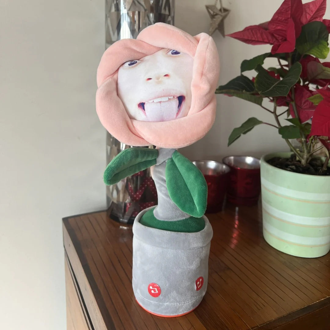 Dansende Bloemenknuffel Met Jouw Gezicht