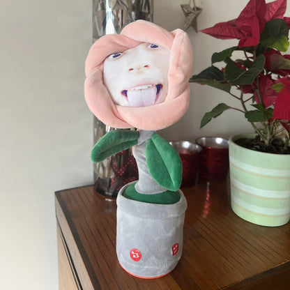 Dansende Bloemenknuffel Met Jouw Gezicht