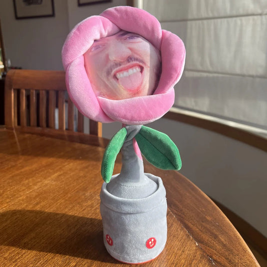 Dansende Bloemenknuffel Met Jouw Gezicht